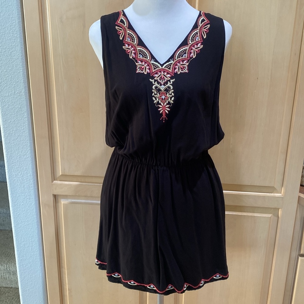 White House black market black cinch dress lined M